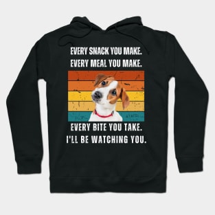 Every snack you make. Jack Russell retro design Hoodie